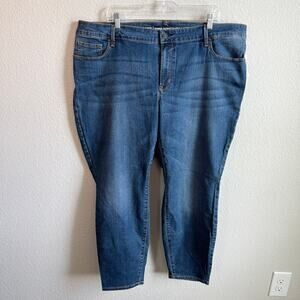 New Old Navy Super Skinny Jeans Women's 24 Short Mid Rise Stretch Medium Wash